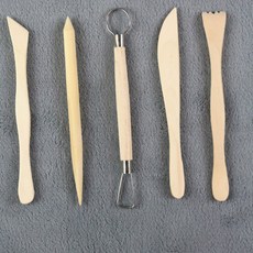 나무 점토도구 5종세트 도자기 점토 만들기 도구