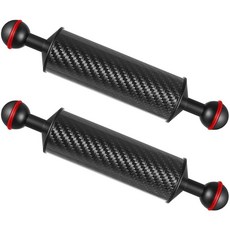 MINIFOCUS 탄소 섬유 수중 플로트 암 20.3CM(8인치) 초경량 부력 다이빙 2개 2 암 100G 플로팅 시스템용 사진 X D40MM 제공, D40mm, 8"