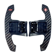 BMW 호환 F20 F13 87 시프트 기어 패들 블레이드 용 탄소 섬유 스티어링 휠 확장, 02 red paddle, 1개