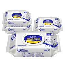 깨끗한나라 도톰촉촉 물걸레 청소포 캡형 25매 4팩, 4개