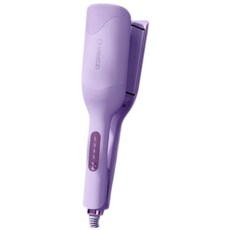 36mm大卷深V法式 蛋蛋卷頭捲髮棒水波紋大波浪玉米燙慵懶蓬鬆, 1個, 紫灰色【基礎款】無附加功能:美規【國内可用】