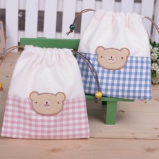곰이주머니만들기(요술바늘 포함) / 주머니 패키지 바느질 실과 diy 소품 파우치, 핑크, 1개