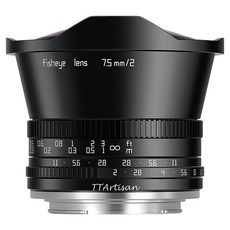 티티아티산 F2 어안 광각 렌즈 7.5mm, M4/3(블랙)