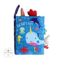 G8 寶寶動物尾巴布書 黑白布書 立體布書 嬰兒早教布書 響紙 撕不爛 觸覺認知 幼兒啓蒙玩具 故事書, DOL鯨魚尾巴布書, kids books, DOL鯨魚尾巴布書