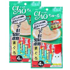 챠오츄르 이나바 유리너리 케어 고양이간식 14g x 4p, 참치, 56g, 2개