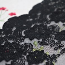 큰 면사 19색 17cm x 90cm 망사 레이스 면실