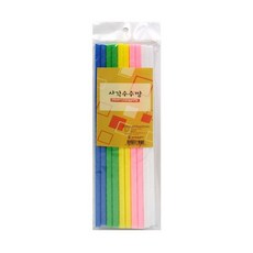 사각 수수깡 10개입, 1개, 혼합색상