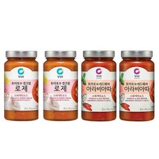 청정원아라비아따소스 600gX2개 로제스파게티소스 600gX2개, 스파게소스 로제 600gx2개+아라비아따 600gx2개