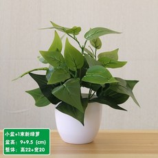 嘉義出貨 仿真花草植物 假綠植盆栽 室內外裝飾 綠蘿塑膠小盆栽 家居生活裝飾 人造花 桌面紅掌花擺件, 小盆新綠蘿, 1個
