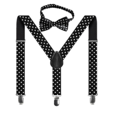 힘찬쇼핑_ 일상생활 학예회 장기자랑 등 특별한 날을 더욱 돋보이게 해주는 땡땡이 어린이 멜빵 블랙