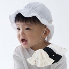 [KC인증] 국산 아기 모자 챙모자 썸머 거즈햇 보넷