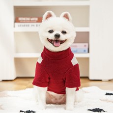 스타일닥터 강아지 고양이 가을 겨울 옷 반려동물 다용도 옷, 1개, 빨강색
