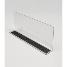 헤븐컴스 자석형 투명 칸막이 L형 20x6cm 1P 자석형 다용도자석형가림막 편의점진열대칸막이