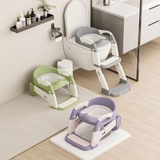 igo兒童馬桶梯凳 寶寶如廁訓練器 幼兒安全防滑坐便器, 灰色