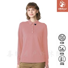 Wildland 荒野 女POLO石墨烯機能衣 吸濕快乾 抗菌 除臭 保暖 秋冬底層衣