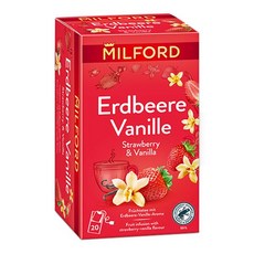 독일 밀포드 스트로베리 바닐라 과일차 티백 Milford Strawberry Vanilla, 2개, 20개입, 2g