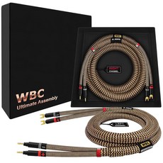 [미국수입정품] WORLDS BEST CABLES 1.8m6피트 얼티밋 - 9AWG 울트라 퓨어 OFC 프리미엄 오디오 애호가 HiFi 스피커 케이블 페어 Eminence 골드, [미국수입정품] WORLDS BEST CABLES 1.