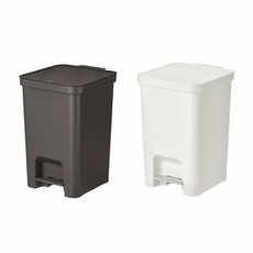 시스맥스 13L 페달형 휴지통 다크그레이 쓰레기통, 1000개, 아이보리