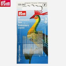 [청라핸즈] (독일프림) 생활 자수바늘3~9호16세트(125542)