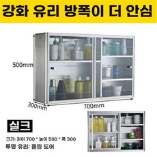 부엌 스텐 상부장 주방 선반장 업소용 스테인리스 식당, AL. 강화투명 유리 도어 F2 700x500x300