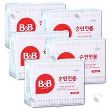 비앤비 유아면봉, 100개입, 5개