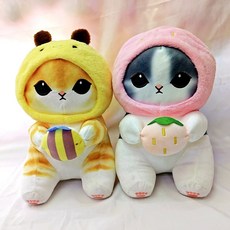 可愛變身蜜蜂草莓貓公仔 日系卡通毛絨玩具, 1個, 25cm