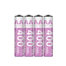 충전식 AAA 배터리 USB C타입 400mAh 배터리 4개입jus6+6Par