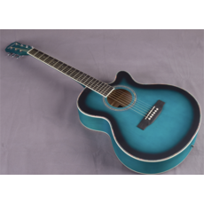 Stiller 40吋彩色貝殼鑲邊木吉他, 1個, 漸層藍, GX40木吉他