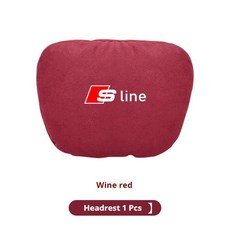핫 라인 스웨이드 자동차 헤드레스트 목 시트 요추 쿠션 소프트 넥, 색상 이름: 7. Red Headrest