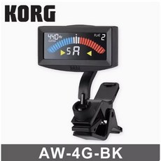 KORG AW-4G 調音器 夾式調音器 AW-4G-BK/WH, 黑色, 1個