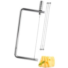 치즈 슬라이서 액세서리 키친 나이프 마블 적합합니다 4SLICER 16와이어 선물용 스테인리스 스틸 도마를 보드 만드는 커터 구성품 키트로, 6inch, Sliver, 1