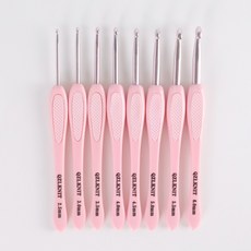 ATB 모사용 핑크 뜨개 코바늘 4호~10호 세트 (8개입)