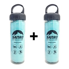 습식 스포츠 타올 대형 L사이즈 수영 등산 땀타올 1+1, 1세트, 민트+민트