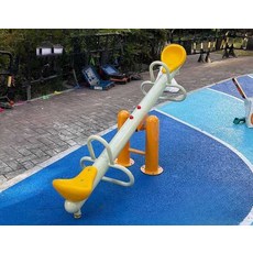 유치원 어린이 유아 시소 야외 흔들 목마 놀이터 공원, 1개, 분홍색 돼지