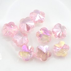 론델 플라워 비즈 유리 크리스탈 공예 재료 팔찌 만들기, 1세트, A6206. 연핑크