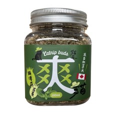拿鐵貓花花 貓客 爽貓 加拿大貓薄荷（細葉）（花苞）180ml 貓咪玩具 天然貓薄荷 貓咪紓壓 爽貓貓薄荷, 1個, 爽貓 貓薄荷（花苞）（綠）180ml