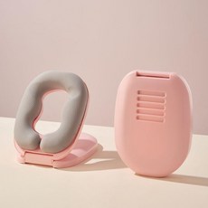 學生午睡枕 U型枕 辦公室午休枕, 粉色 冰絲款 面料冰涼清爽