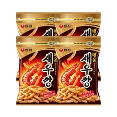 농심 매운 새우깡 400g x 4개 / 봉지 과자 대용량 지퍼백, 1개, 1.6kg