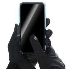 mypetit 冬季智慧型手機觸控防水防寒手套, 黑色, 1個