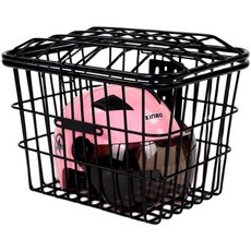 전기 오토바이 자전거 철제 바구니 짐받이 안장 시장 가방 보관 배달, 40(카바구니+커버+블랙이너백)+전후방액세서리