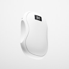 2025新款磁吸分體式暖手寶 二合一迷你數顯USB充電暖手寶, N20 單個暖手寶白色