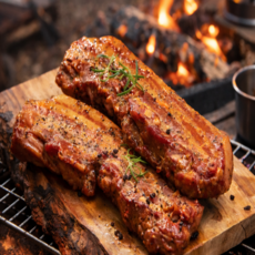 [당일출고]오늘장 훈제삼겹살 장작 바베큐 350g 캠핑 고기 참나무 훈연, 3세트