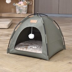 MH 반려동물 텐트 하우스 강아지 & 고양이 겸용 사계절 사용 가능, 1개, 그린 일반형