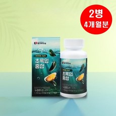 뼈건강 프리미엄 고농축 초록입 홍합 1100mg x 60캡슐 2병(4개월분), 1개, 60정