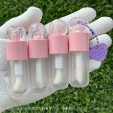 嗨購 磨砂脣彩管5ml粉色膠囊型脣彩瓶 脣釉管批發脣彩空瓶化妝品包材, 1個, 5ml(水滴刷）;黃色圓頭;abs+as,5ml(大頭斜刷）