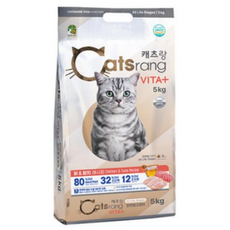 캐츠랑 전연령 비타플러스 건식사료, 닭+참치, 5kg, 1개