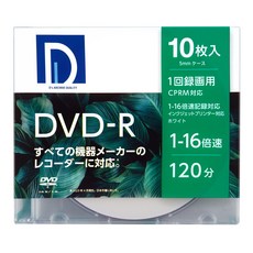 DVD-R CPRM 4.7GB DR120DP.10S 전향사(Denkyosha) 녹화용 1~16배속 10장들이 대응 와이드