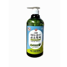 그린제약 에듀클린 손소독제 500ml 1개 /살균소독 감염예방관리 에탄올 페퍼민트향