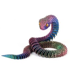 푸른 뱀 모형 인형 3D프린터 선물 소품, 60CM, 레인보우다크, 1개