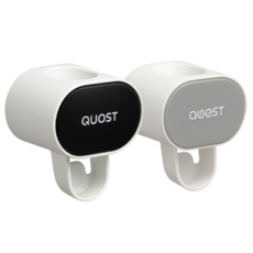 편안가온 1초에 짜는 원터치 부착형 치약디스펜서, 1개, 블랙+그레이